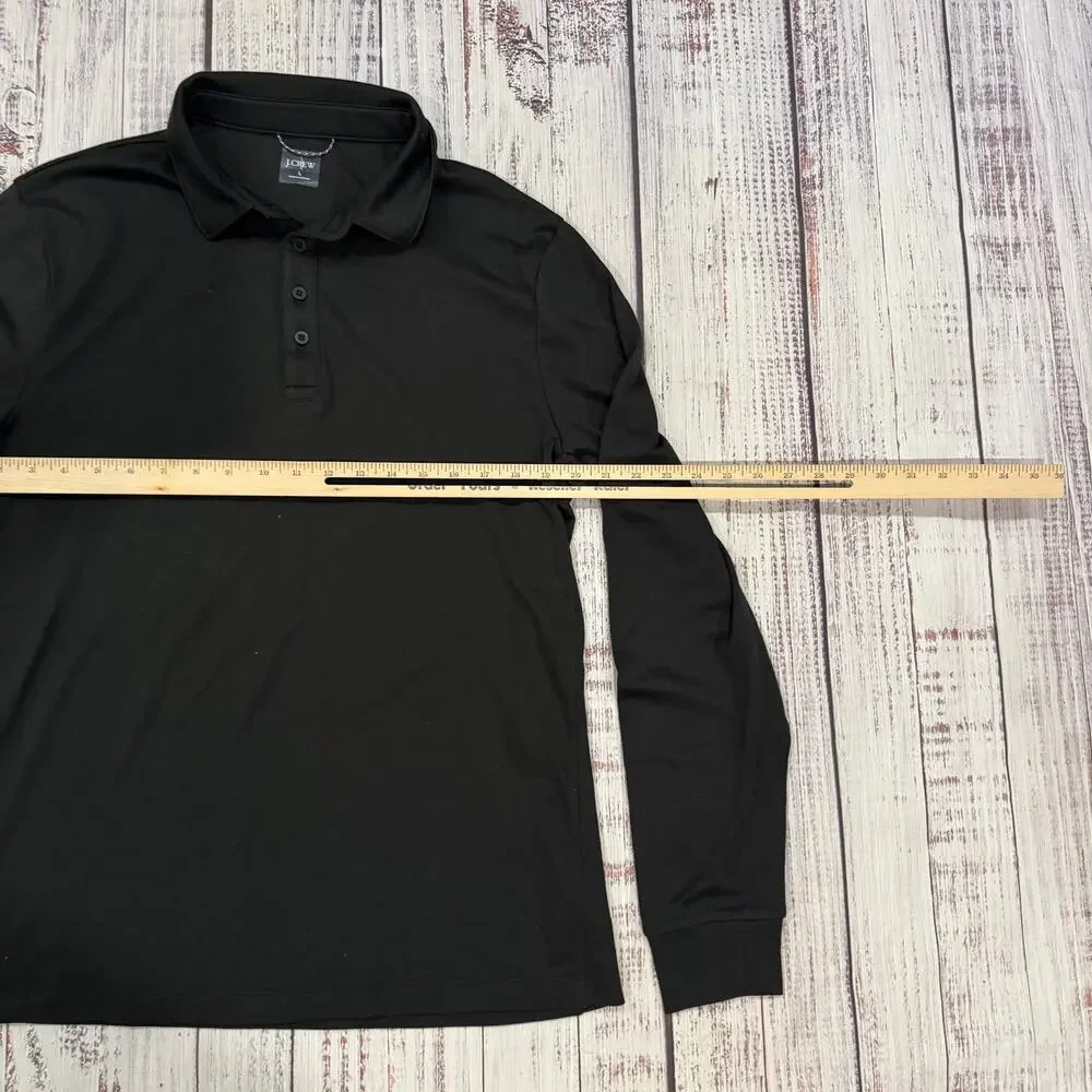 J.Crew Long Sleeve Performance Polo Black L